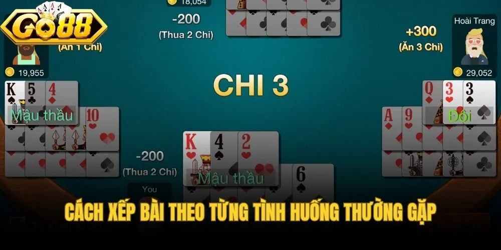 Phân bổ đôi, sảnh và tứ quý đúng cách theo mẹo xếp bài mậu binh Go88